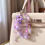 Floral Bag Charm | Flower Purse Charm & Beaded Handbag Accessory