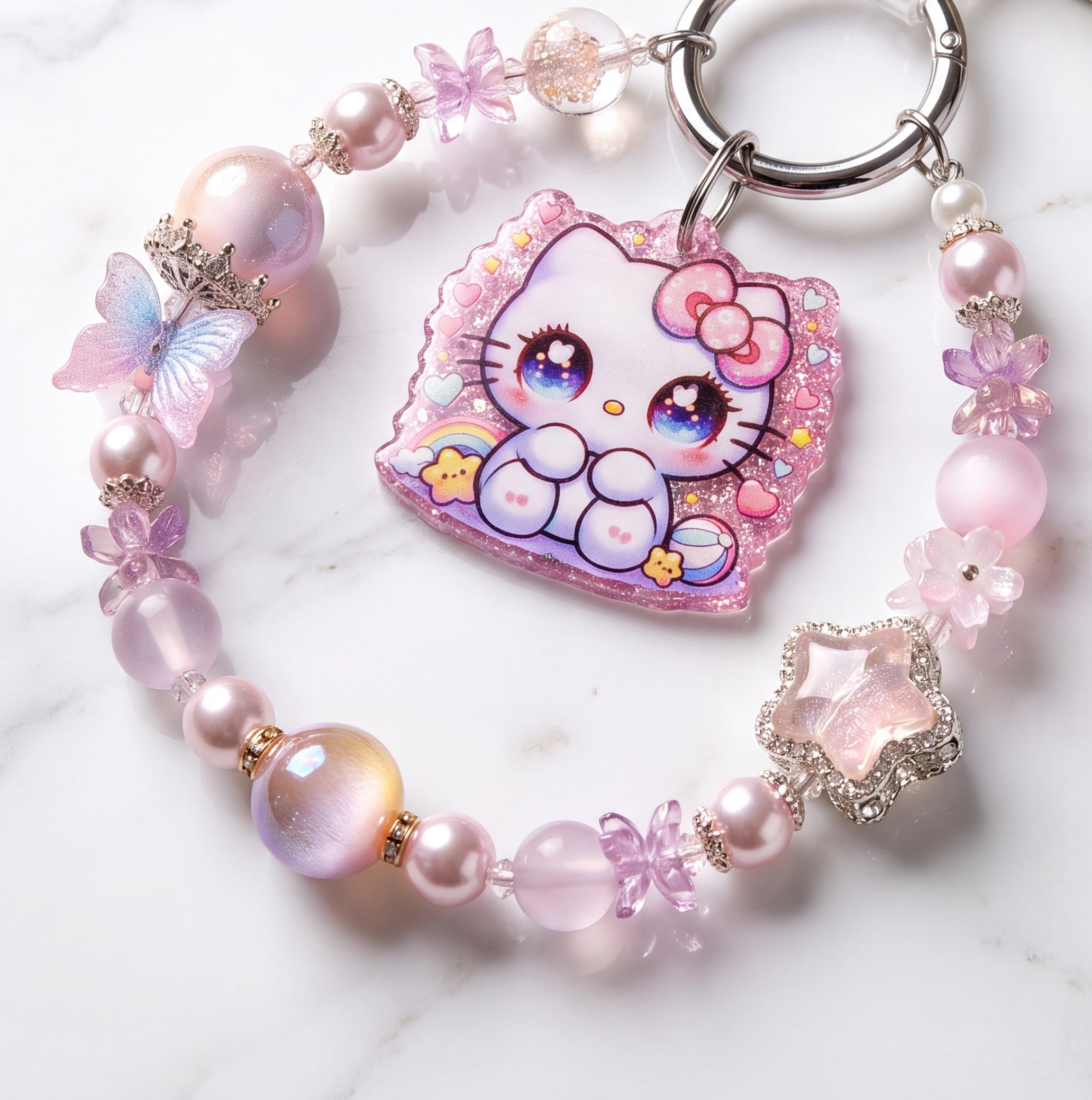 Inspirational Beaded Phone Charm | Phone Tether, Purse Charm & Bag Accessory