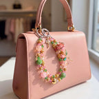 Floral Bag Charm | Flower Purse Charm & Beaded Handbag Accessory