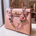 Floral Bag Charm | Flower Purse Charm & Beaded Handbag Accessory