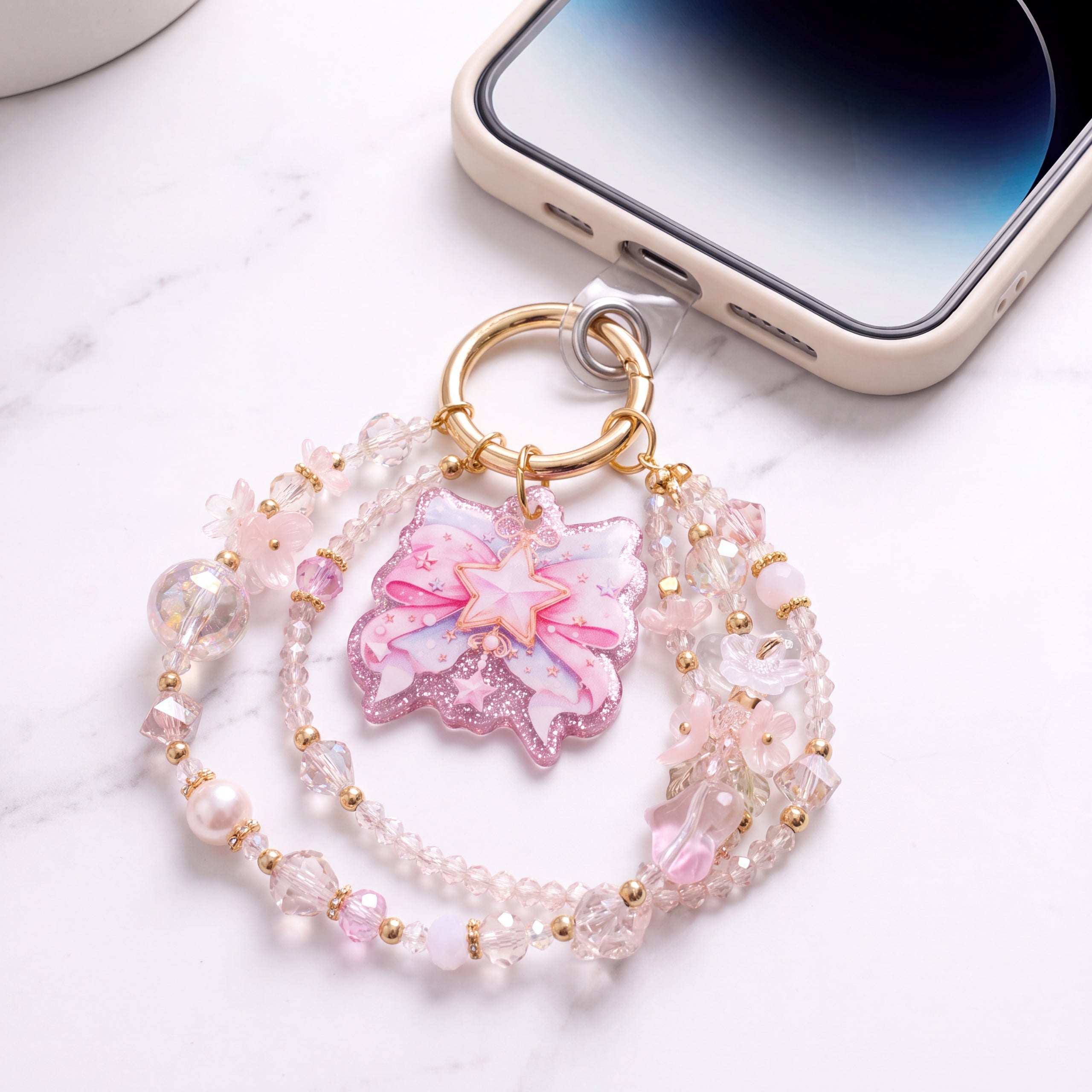 Inspirational Beaded Phone Charm | Phone Tether, Purse Charm & Bag Accessory