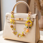 Floral Bag Charm | Flower Purse Charm & Beaded Handbag Accessory