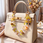 Floral Bag Charm | Flower Purse Charm & Beaded Handbag Accessory