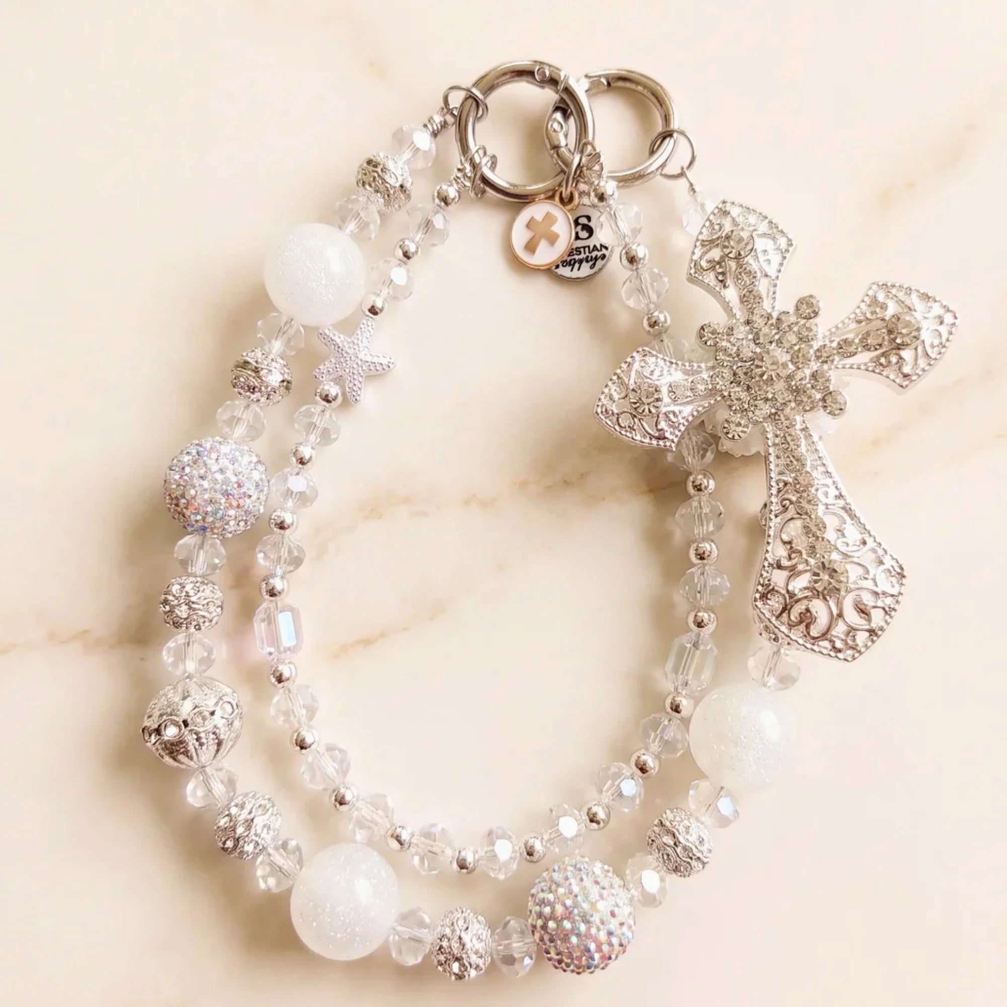 Christian Bag Charm | Faith Purse Charm & Beaded Handbag Accessory