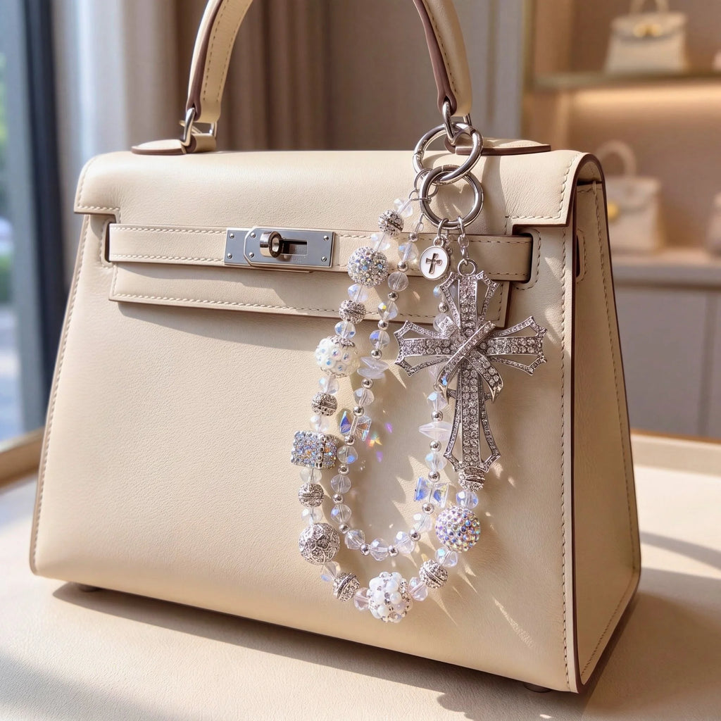 Christian Bag Charm | Faith Purse Charm & Beaded Handbag Accessory