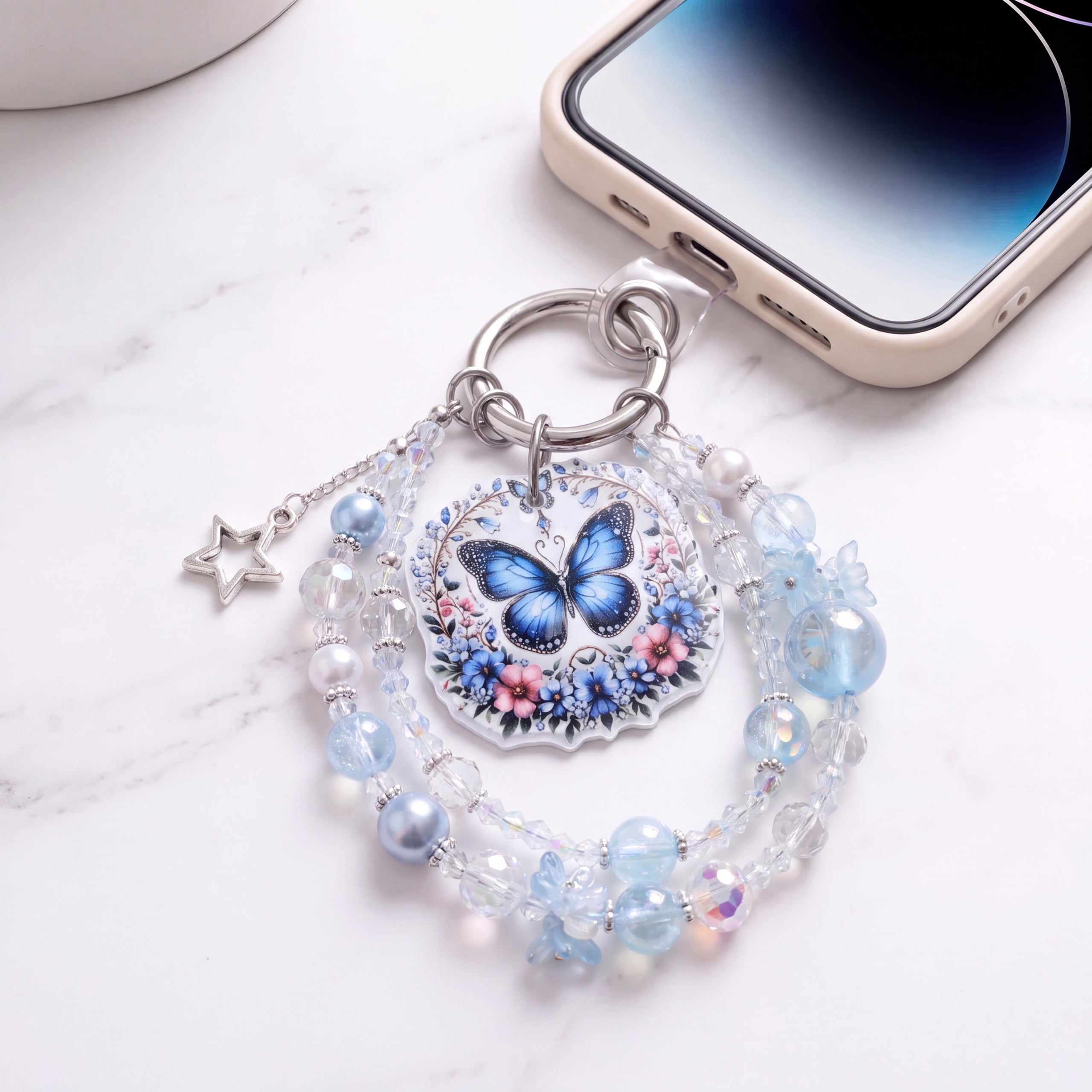 Inspirational Beaded Phone Charm | Phone Tether, Purse Charm & Bag Accessory