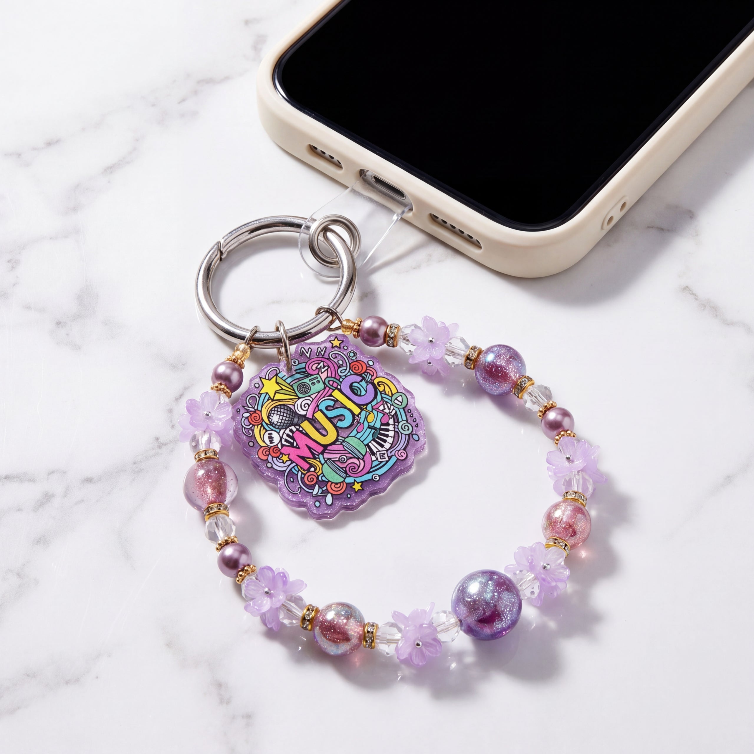 Inspirational Beaded Phone Charm | Phone Tether, Purse Charm & Bag Accessory