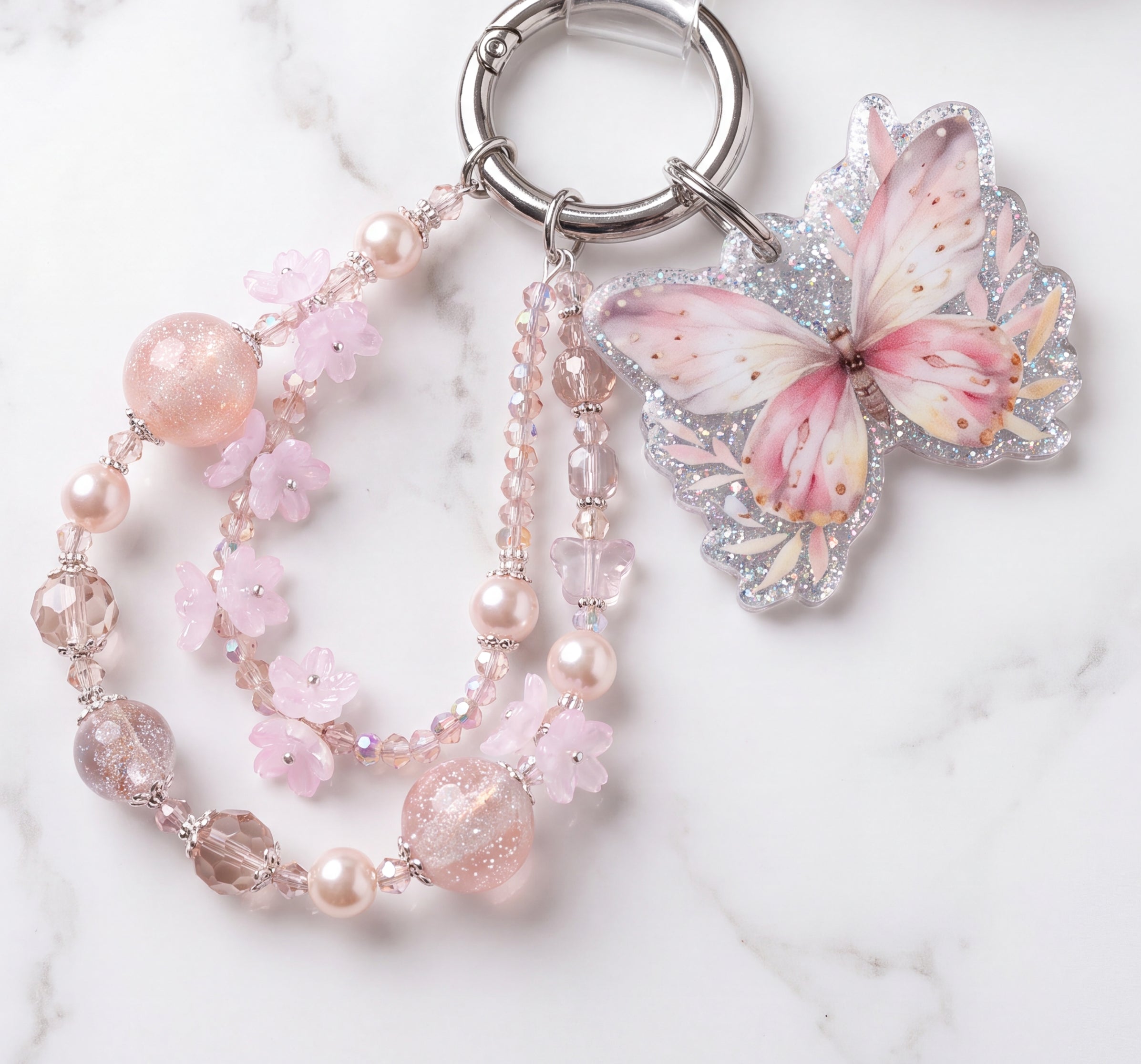 Inspirational Beaded Phone Charm | Phone Tether, Purse Charm & Bag Accessory