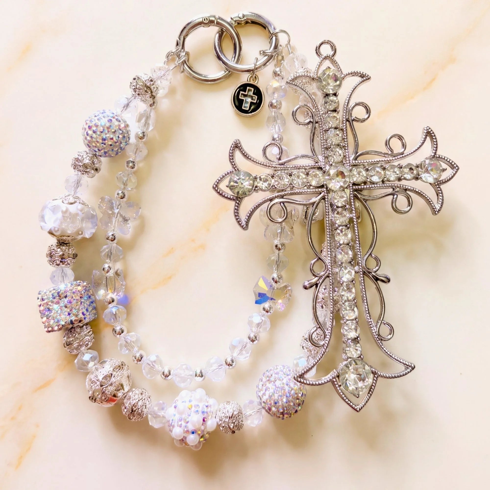 Christian Bag Charm | Faith Purse Charm & Beaded Handbag Accessory