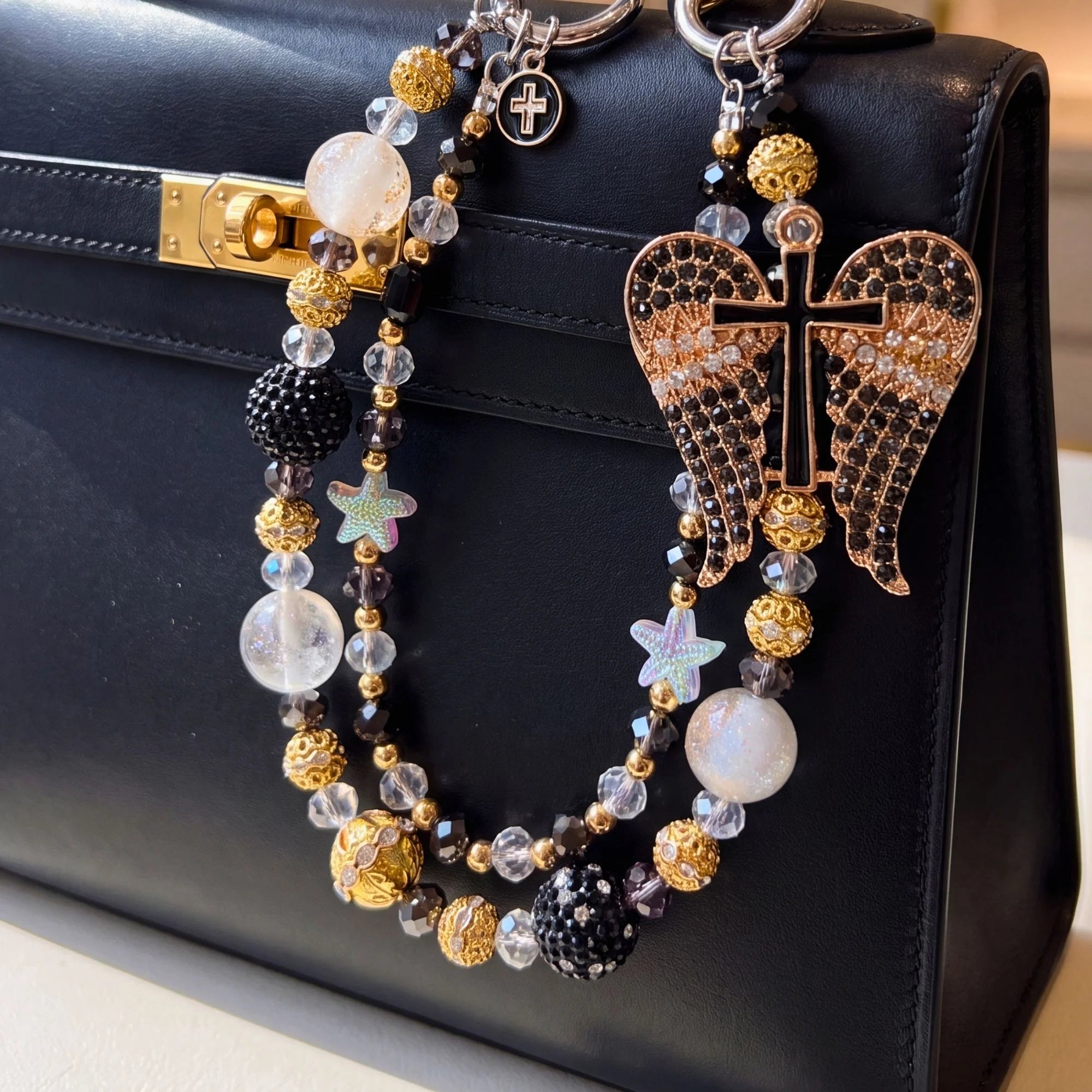 Christian Bag Charm | Faith Purse Charm & Beaded Handbag Accessory