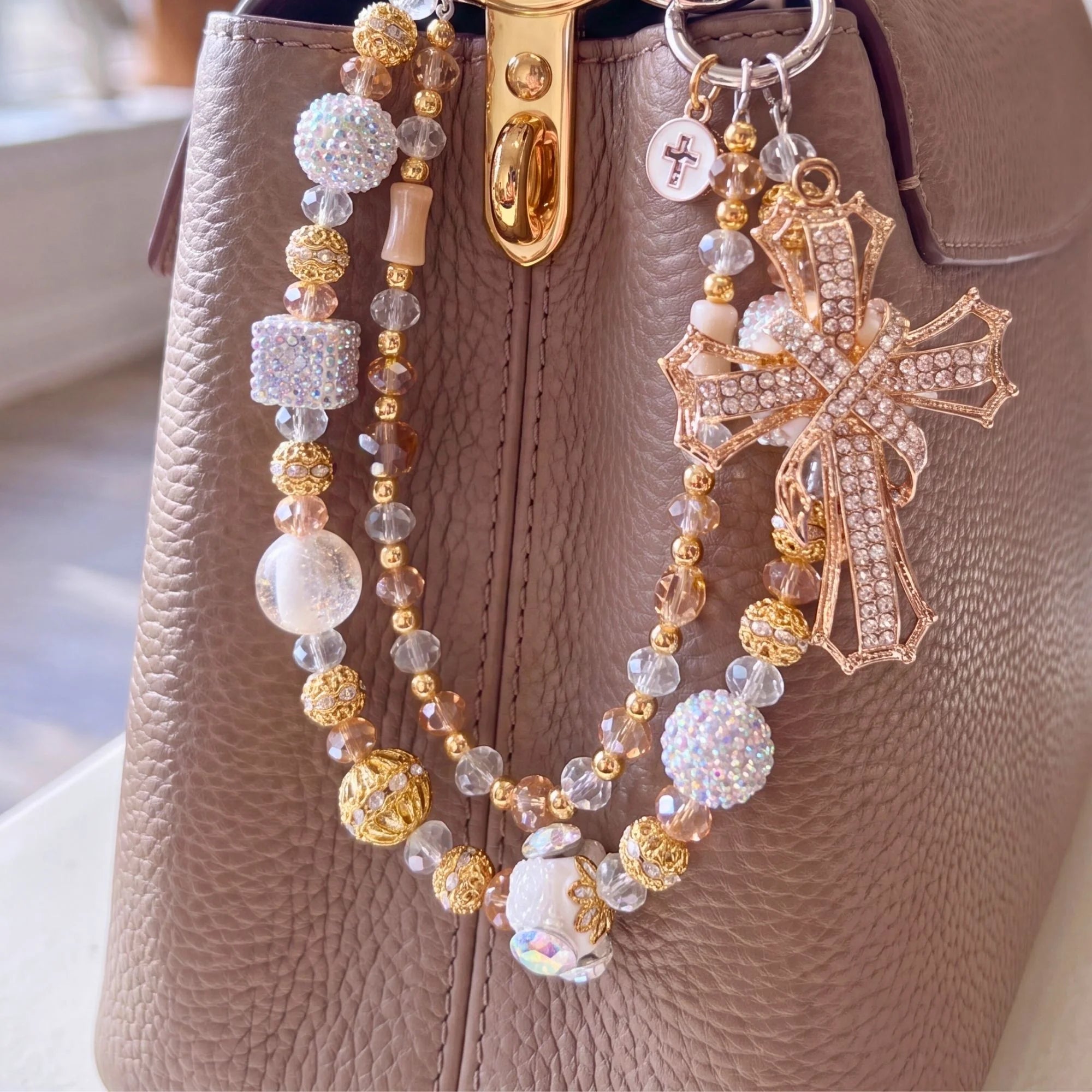 Christian Bag Charm | Faith Purse Charm & Beaded Handbag Accessory