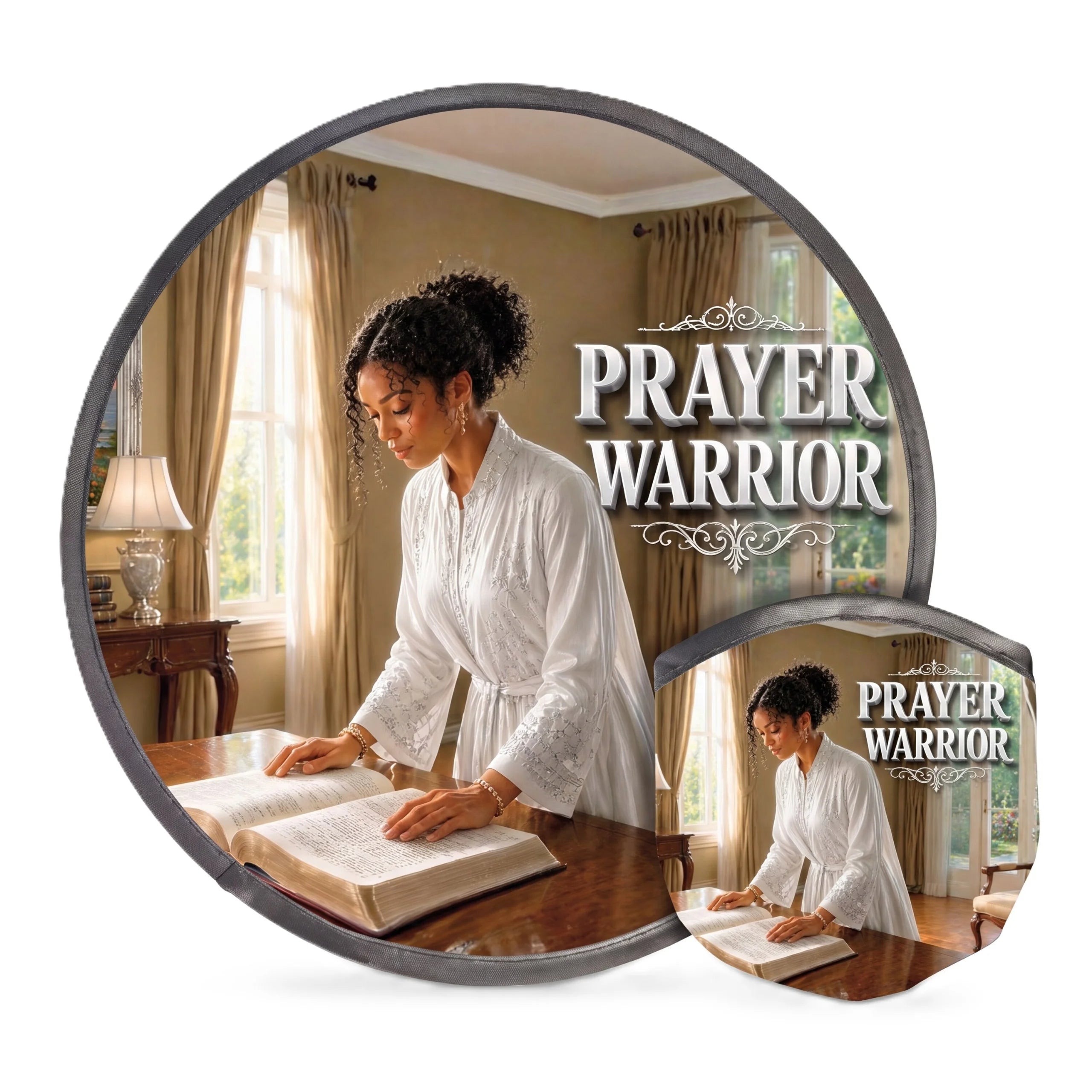Christian Foldable Fan with Matching Pouch | Inspirational Faith Gift