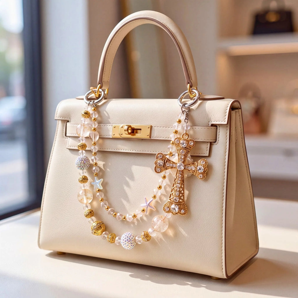 Christian Bag Charm | Faith Purse Charm & Beaded Handbag Accessory