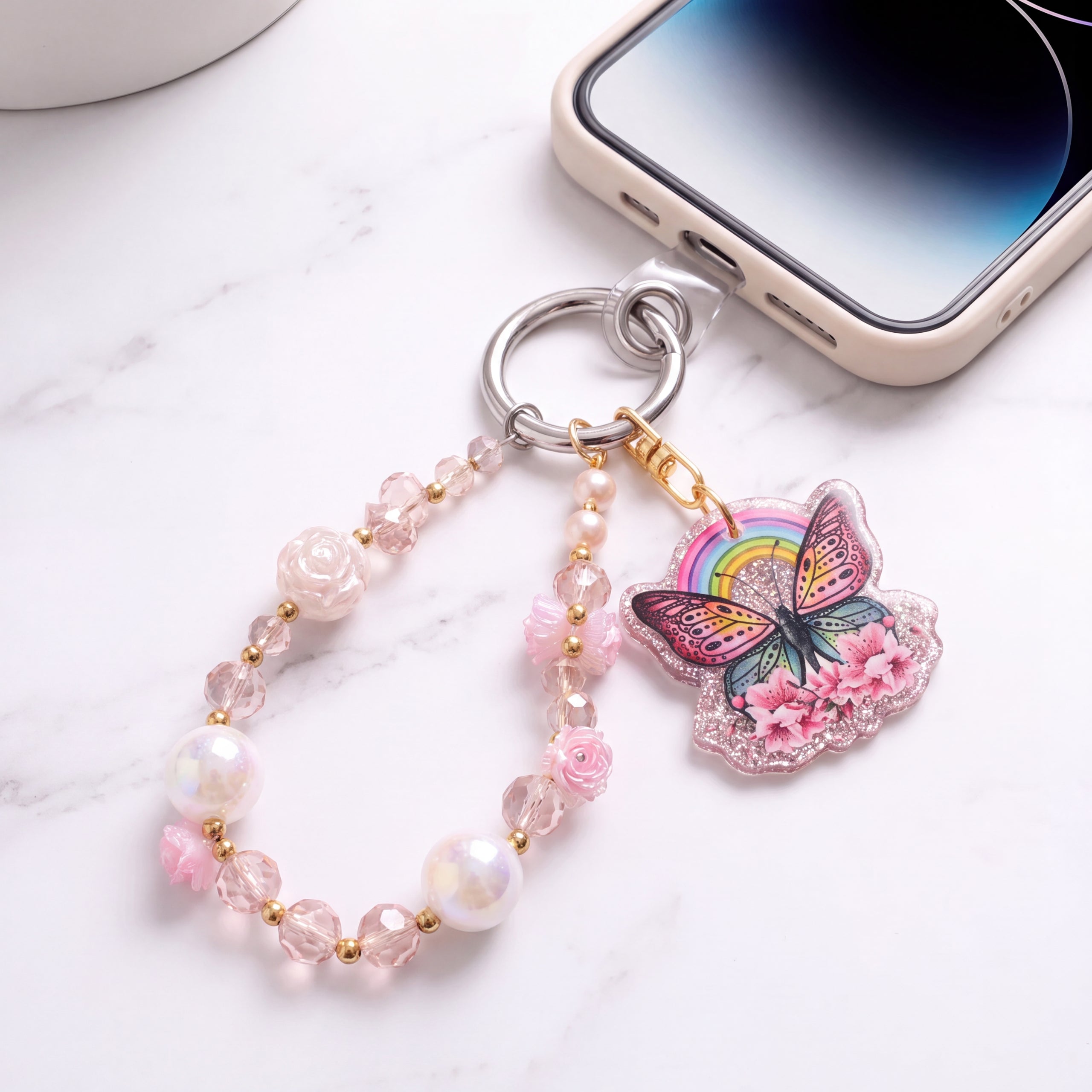 Inspirational Beaded Phone Charm | Phone Tether, Purse Charm & Bag Accessory