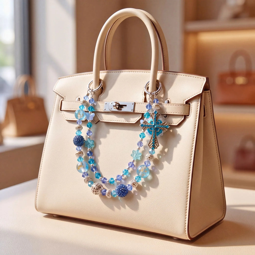 Christian Bag Charm | Faith Purse Charm & Beaded Handbag Accessory