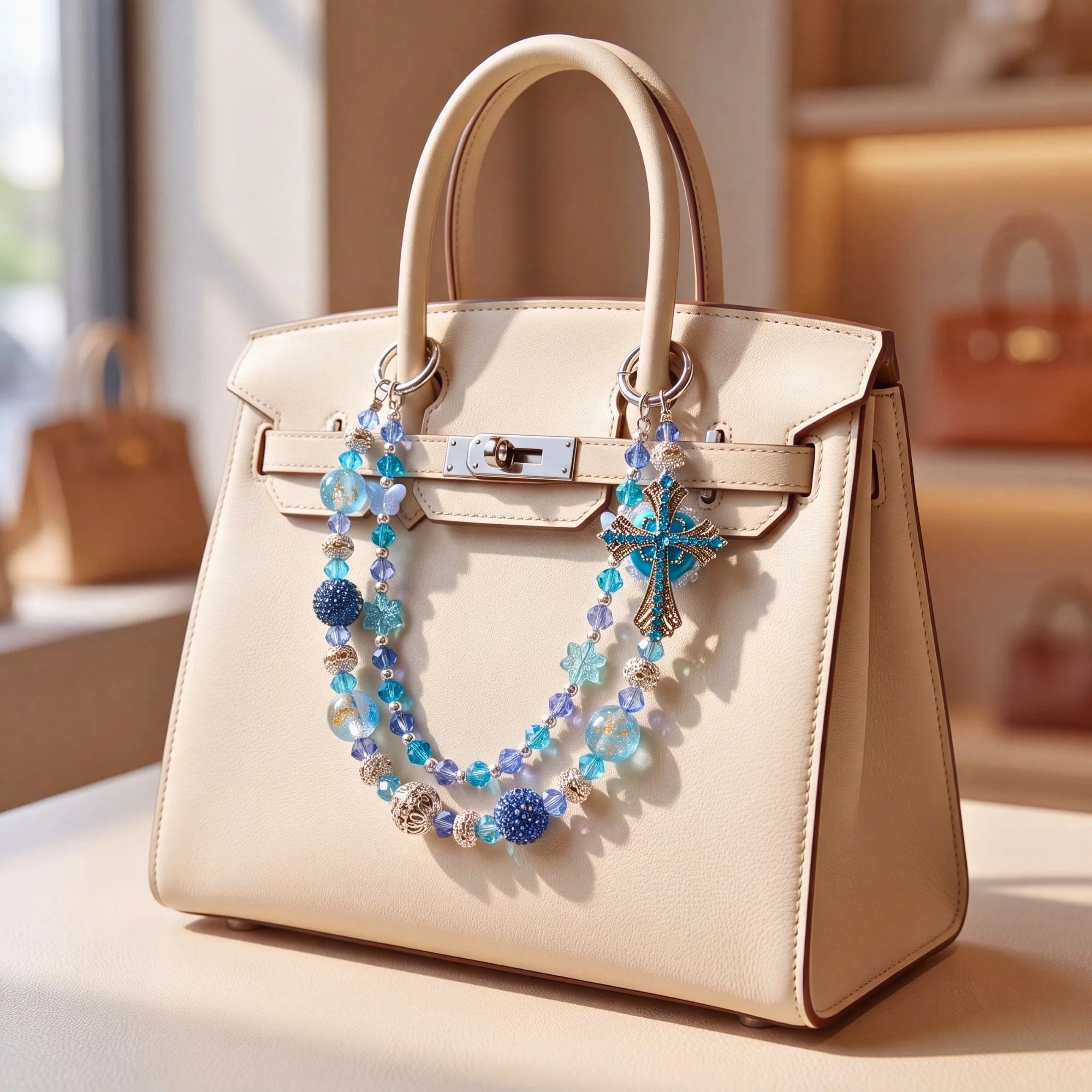 Christian Bag Charm | Faith Purse Charm & Beaded Handbag Accessory