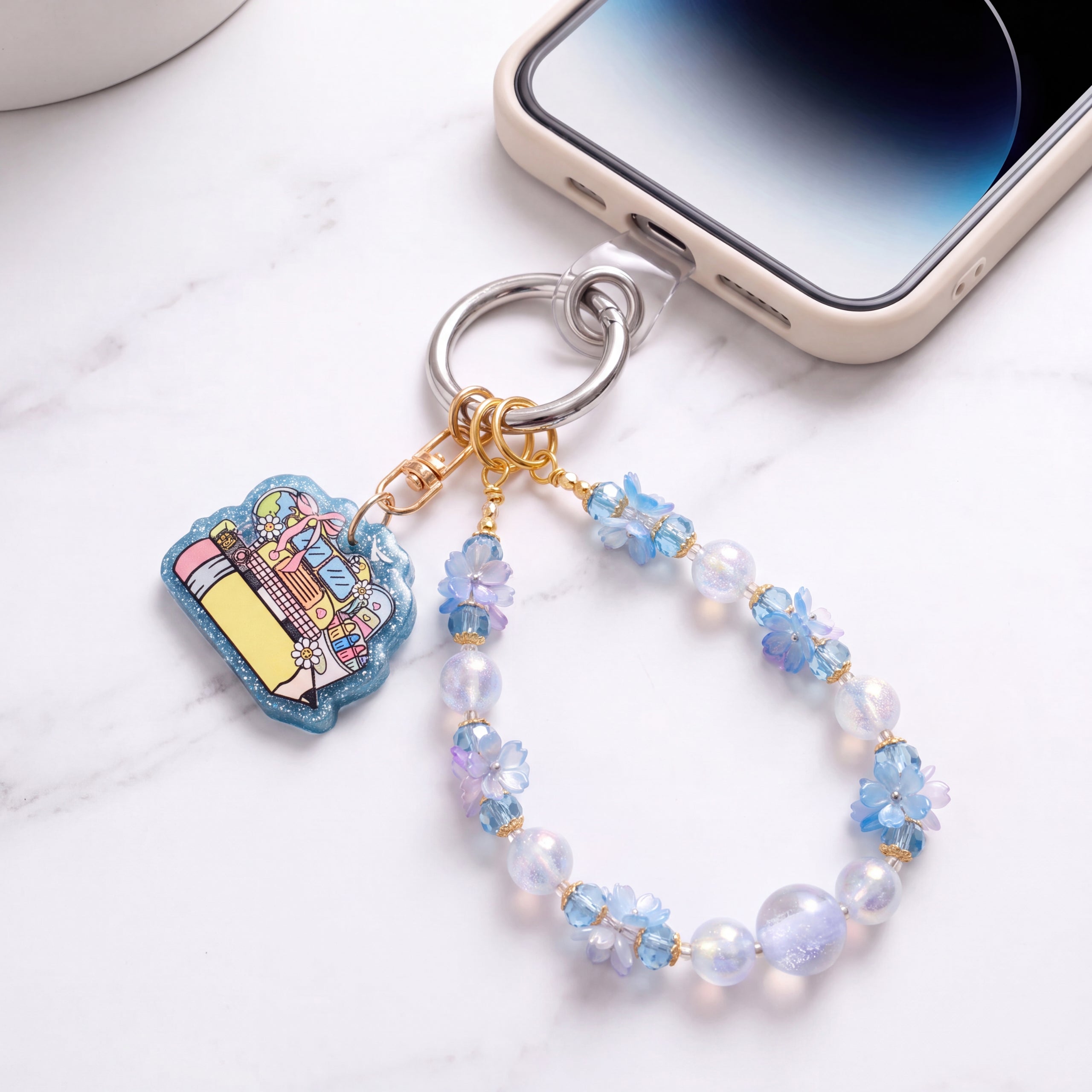 Inspirational Beaded Phone Charm | Phone Tether, Purse Charm & Bag Accessory