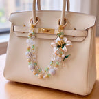 Floral Bag Charm | Flower Purse Charm & Beaded Handbag Accessory
