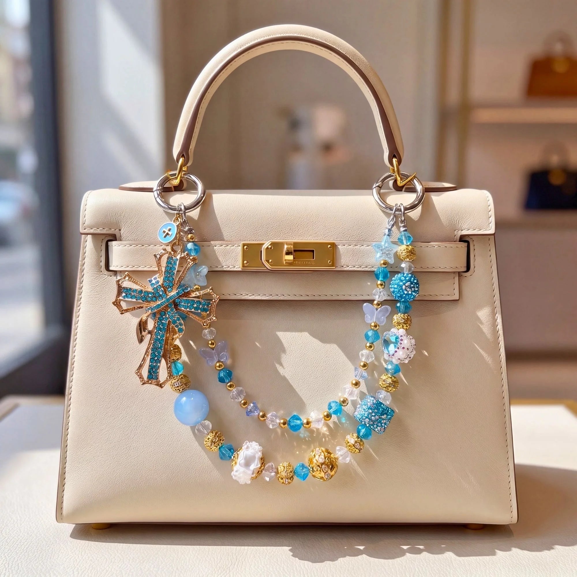 Christian Bag Charm | Faith Purse Charm & Beaded Handbag Accessory