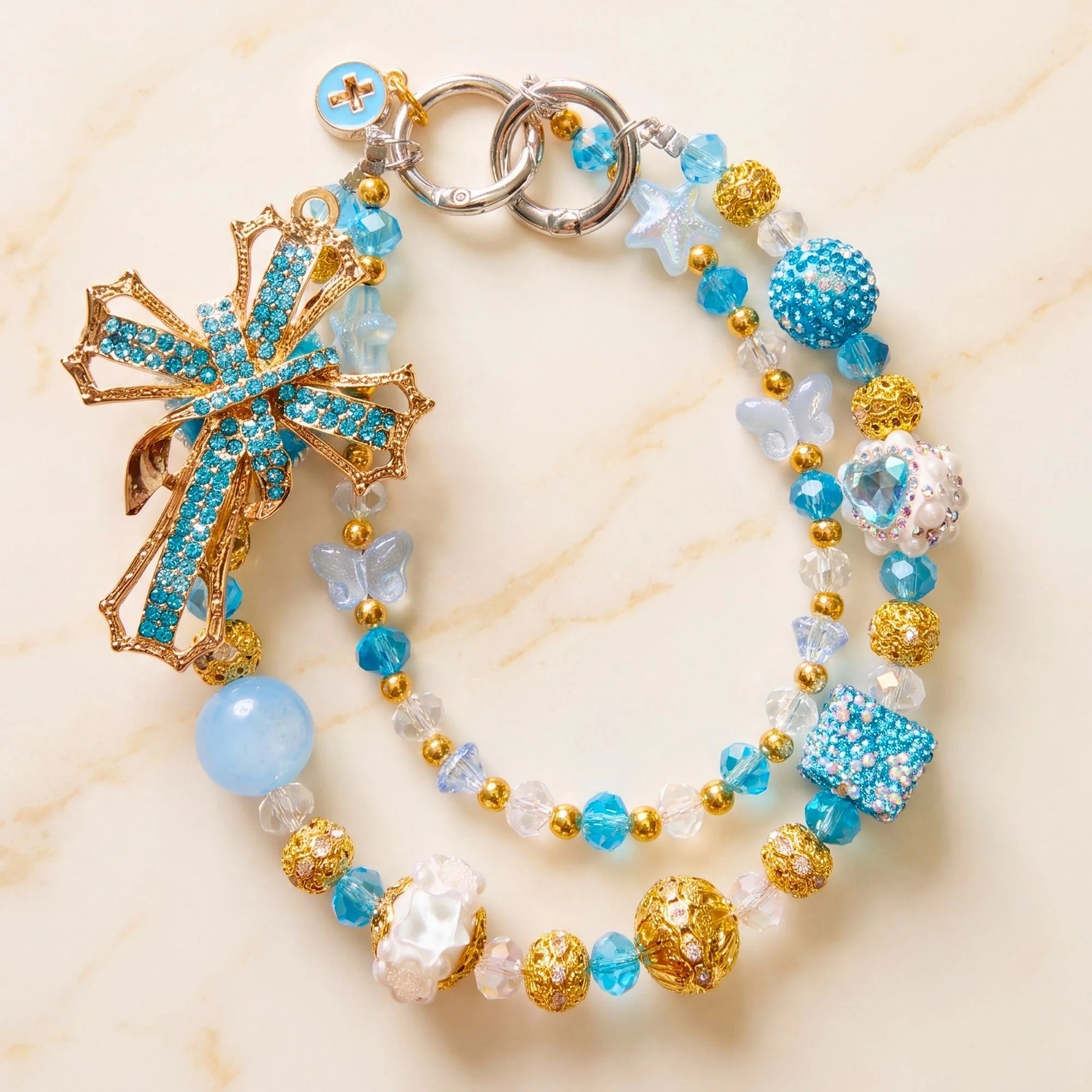 Christian Bag Charm | Faith Purse Charm & Beaded Handbag Accessory