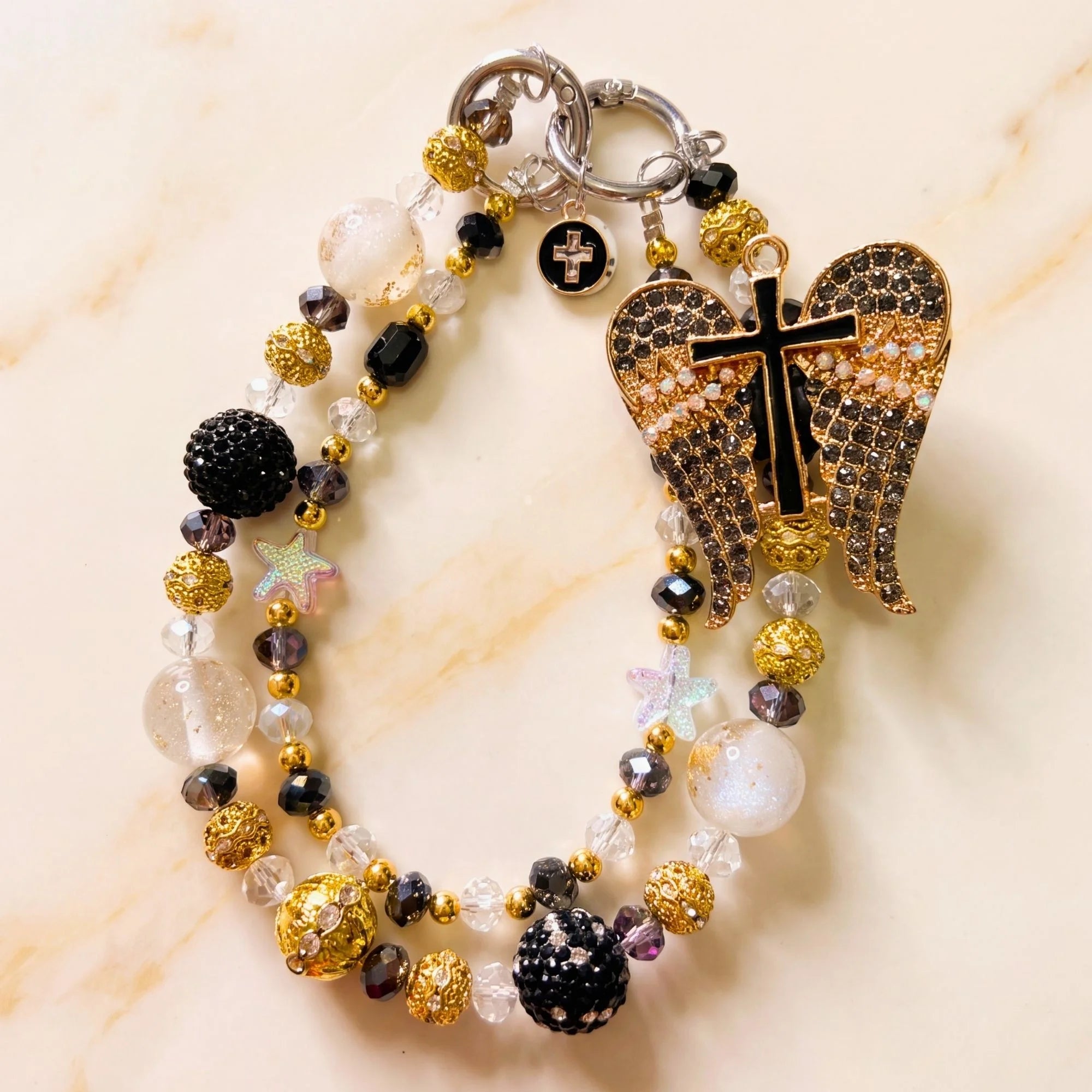 Christian Bag Charm | Faith Purse Charm & Beaded Handbag Accessory