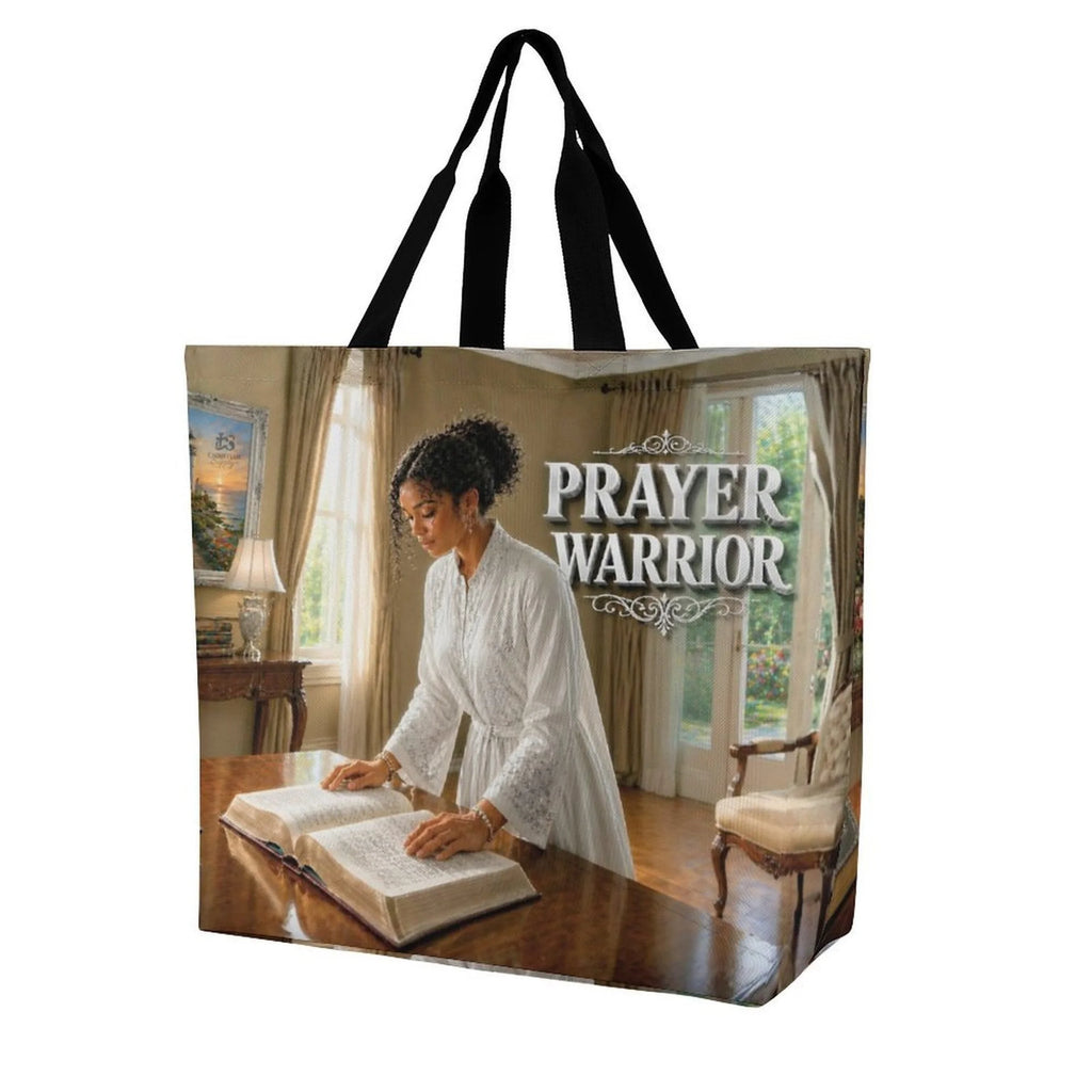 Tote Bag - Prayer Warrior| Christian Inspirational Faith Shoulder Bag | Reusable Shopping Bag | Christian Gift for Women