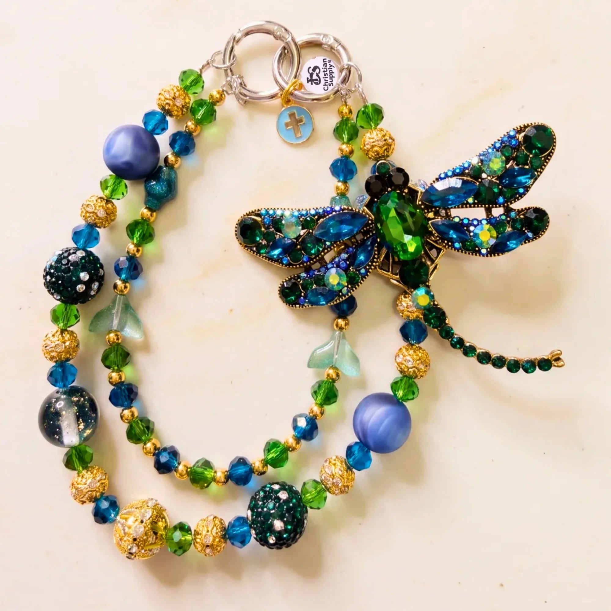 Butterfly & Nature Bag Charm | Butterfly Purse Charm & Beaded Handbag Accessory
