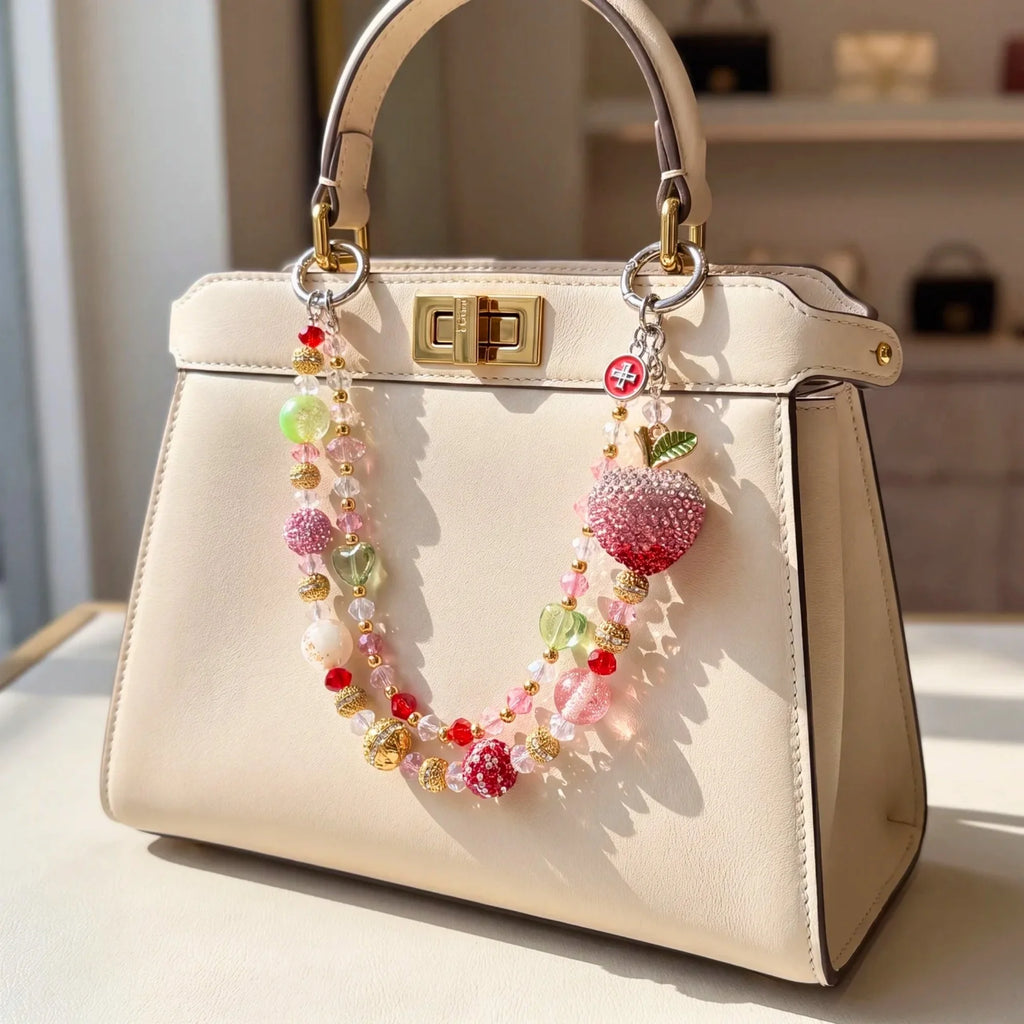 Butterfly & Nature Bag Charm | Butterfly Purse Charm & Beaded Handbag Accessory