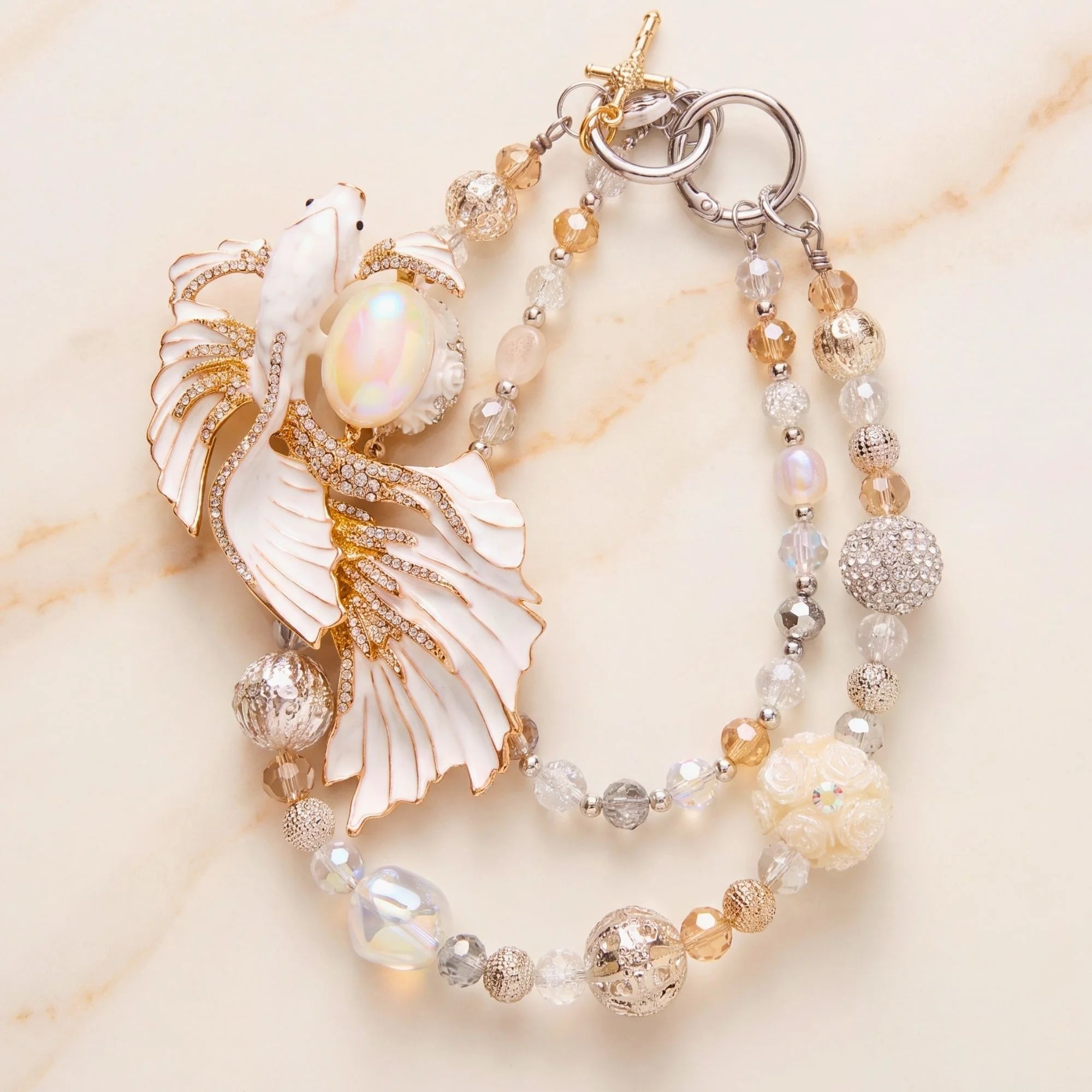 Butterfly & Nature Bag Charm | Butterfly Purse Charm & Beaded Handbag Accessory