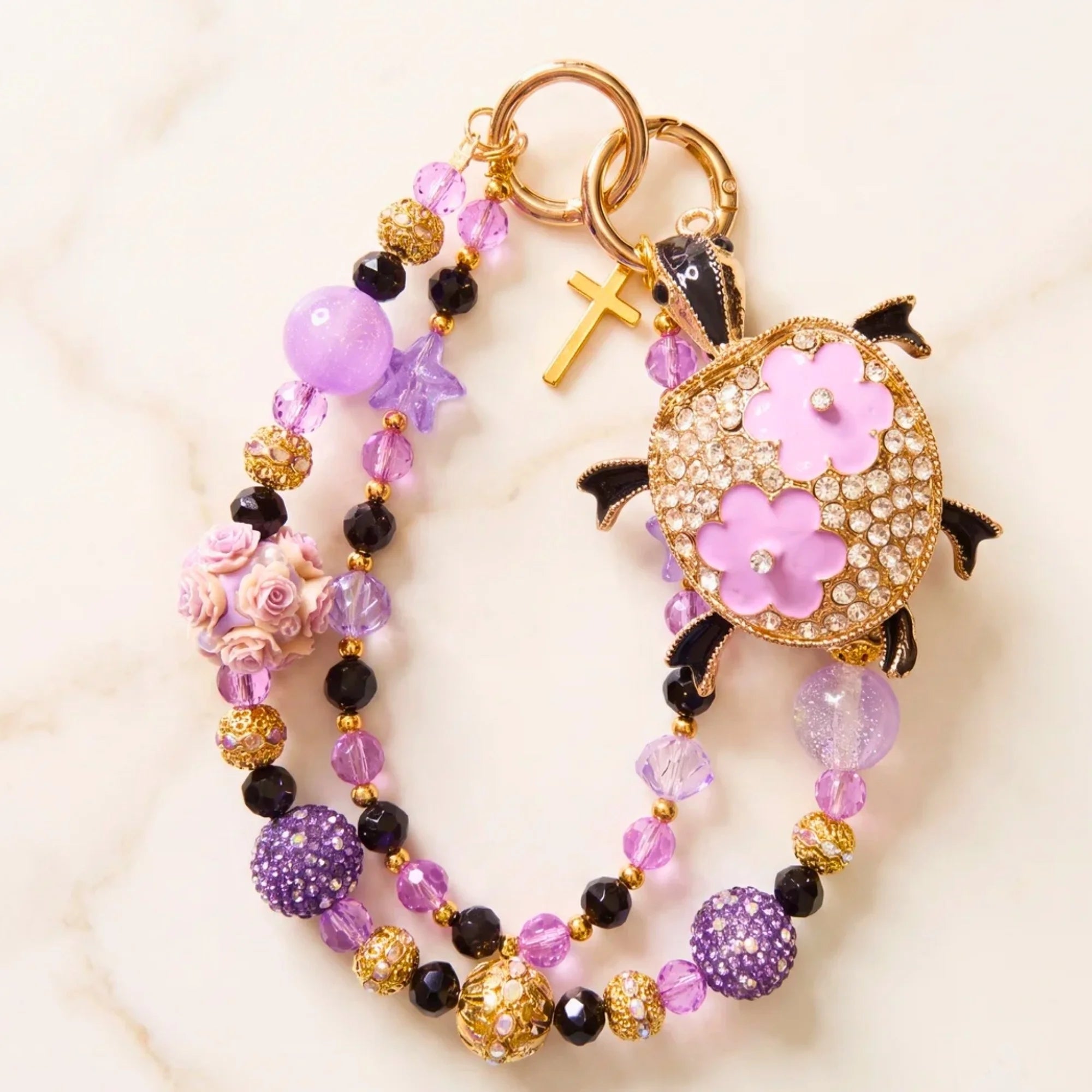 Butterfly & Nature Bag Charm | Butterfly Purse Charm & Beaded Handbag Accessory