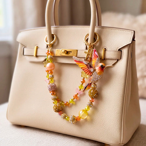 Butterfly & Nature Bag Charm | Butterfly Purse Charm & Beaded Handbag Accessory